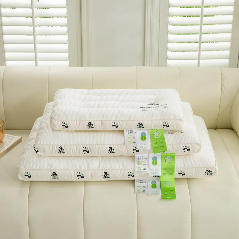 亲子护颈枕成人儿童低枕学生宿舍枕芯机洗防螨枕头