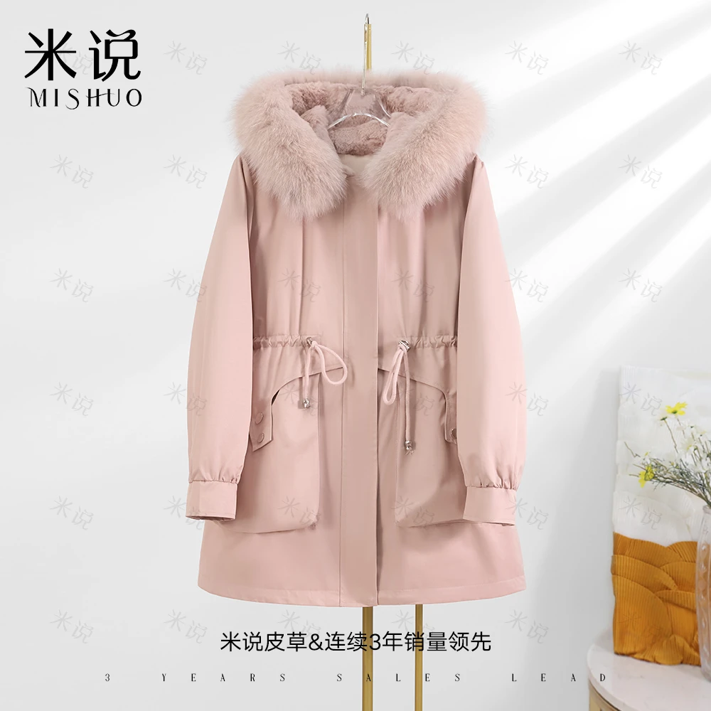 【阳光百合】新款派克外套可拆卸内胆冬季连帽2310