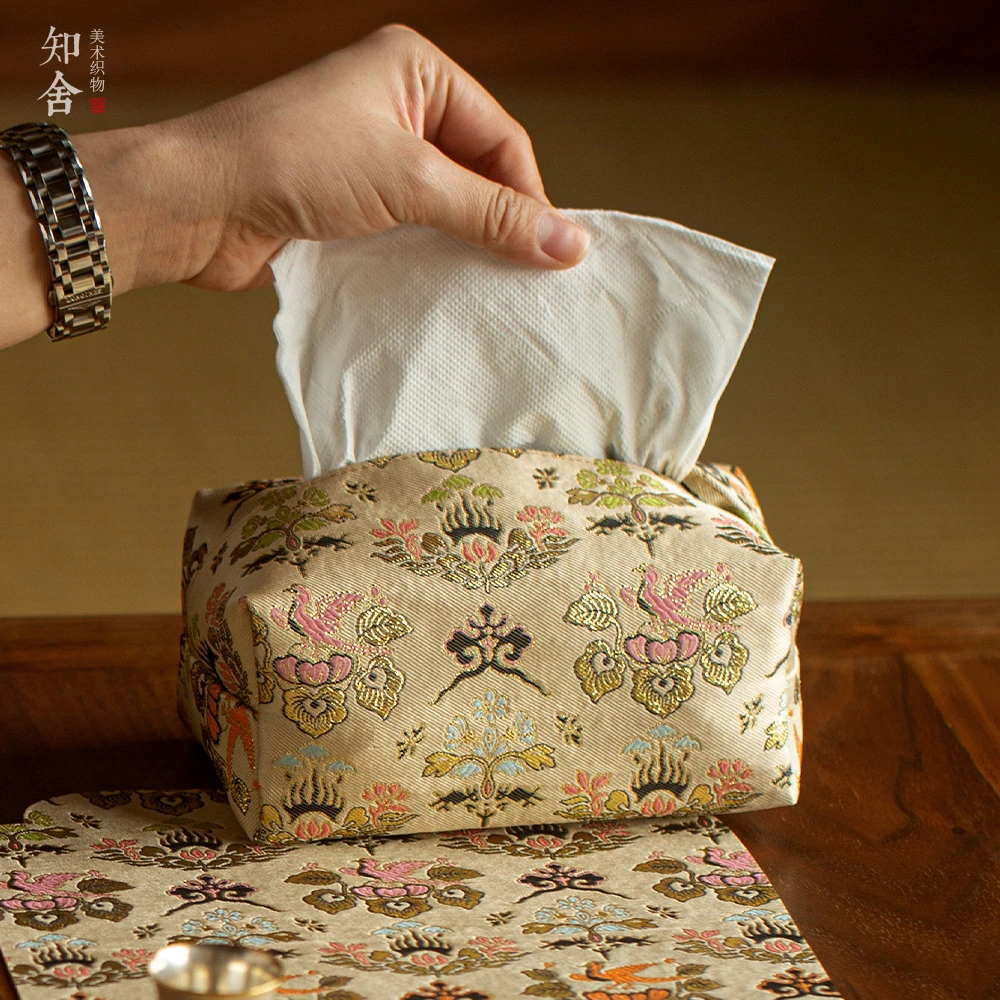 瑞彩玄鸟纹抽纸盒