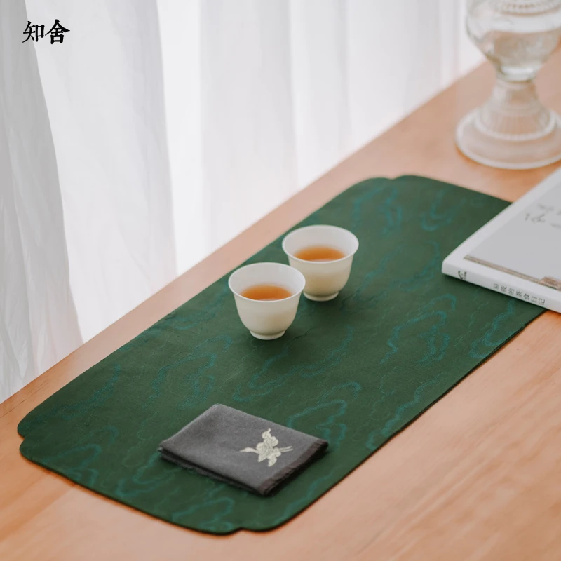 知舍壶承香云纱茶垫50*23cm杯垫茶道零配手工布艺棉麻实用百搭
