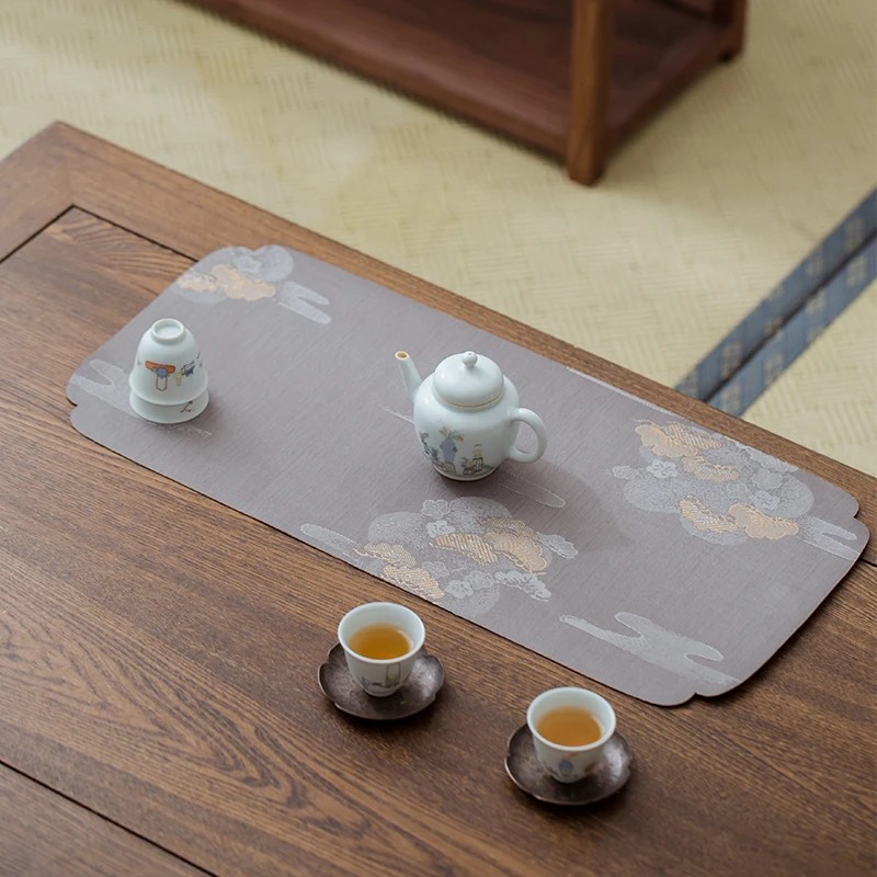 云松茶席 茶垫 23*50CM 织锦工艺 六色 中国传统纹样  原创设计