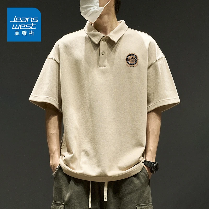 真维斯polo衫男短袖夏季日系翻领保罗t恤衫男士宽松休闲半袖衬衫