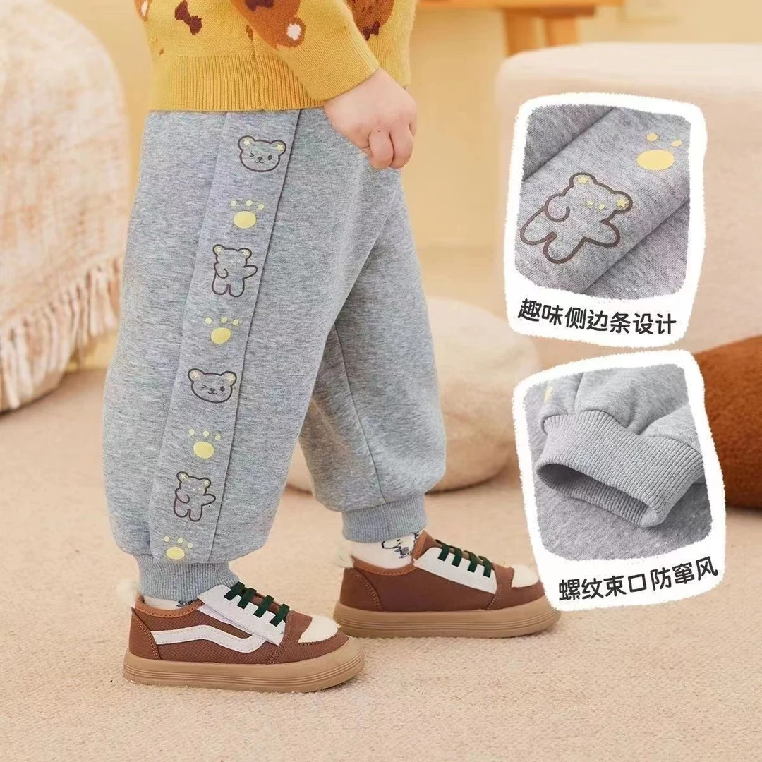 现货E688女童冬季夹棉加厚裤子