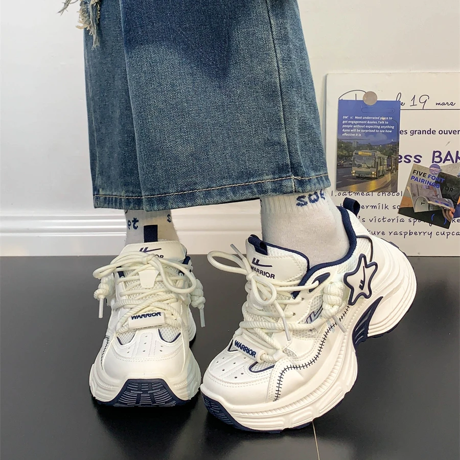 回力女鞋爆款米蓝老爹鞋女秋季2025新款百搭厚底原创休闲运动鞋子