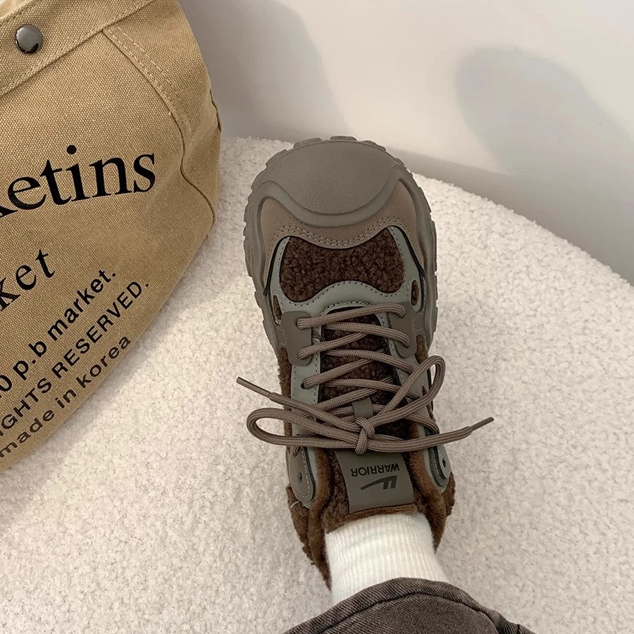 回力复古加绒高帮运动鞋女2024冬季新款百搭休闲登山鞋保暖二棉鞋