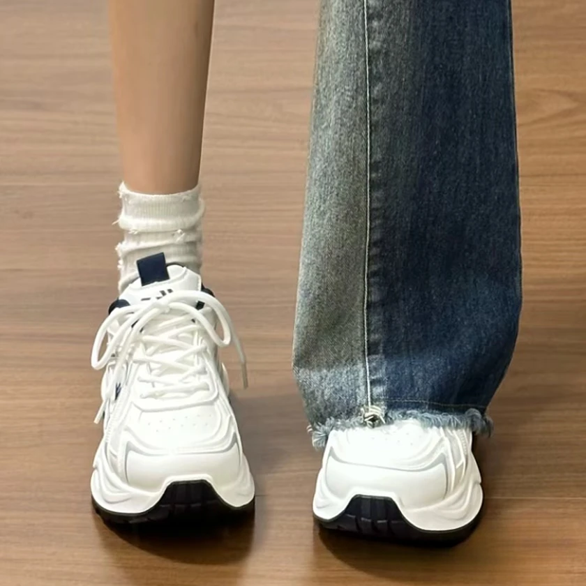 回力爆款超火情侣款老爹鞋2025秋季皮面软底运动鞋轻便增高休闲鞋