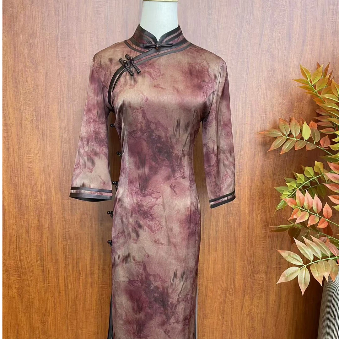 【琉璃粉】2024年秋季新款复古百搭优雅大方日常旗袍