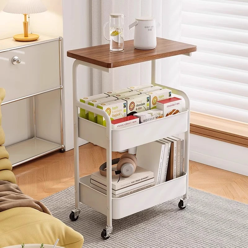 可移动沙发茶几客厅卧室边几现代小桌子床头侧边边柜小户型小推车