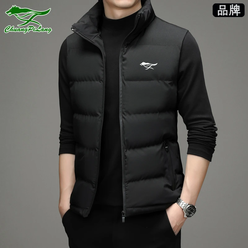 品牌男士马甲棉服男2024春秋冬新款休闲棉衣外套保暖背心坎肩