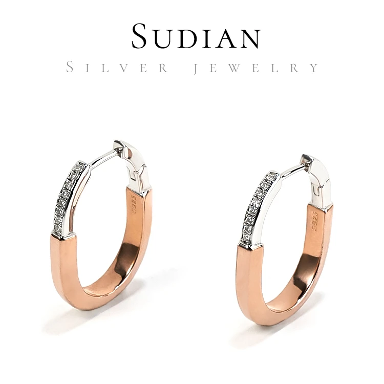 925银耳饰 锁镶嵌ins气质耳环小众简约韩版轻奢素圈经典百搭精致