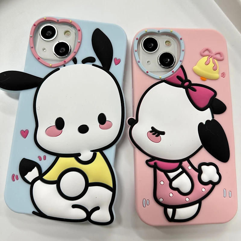 立体卡通可爱情侣帕恰狗iPhone手机壳苹果高颜值硅胶全包防摔软壳
