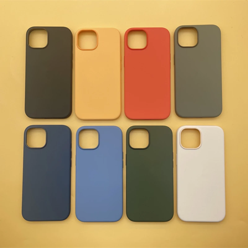 全包液态硅胶手机壳适用iPhone简约PC肤感纯色苹果液态硅胶壳