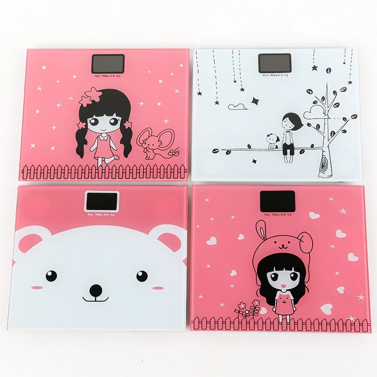 新疆包邮人体电子秤女生可爱蓝牙家用小型高精度称重耐用电子称