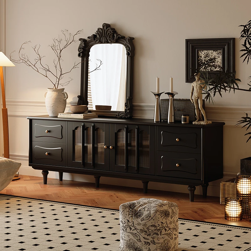 法式复古风电视柜家用茶几电视柜组合客厅电视柜茶几组合电视桌柜