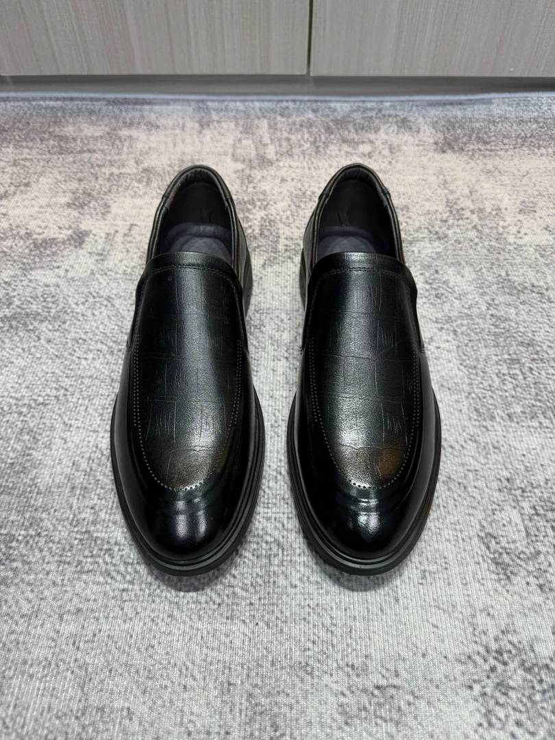 索伦公牛真皮手工品质商务日常款休闲真皮四季春季一脚蹬正装男鞋