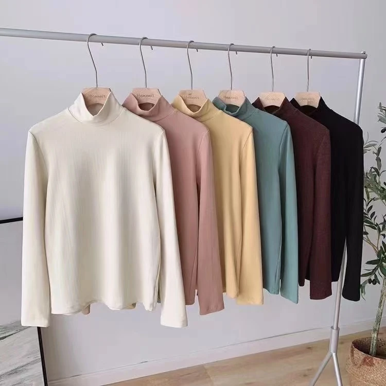 新款发热德绒中领打底衫