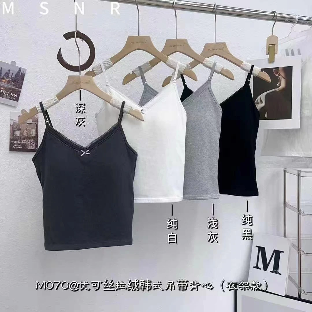 CO&SHENG小个子定制性感法式撞色一体杯垫短款裹胸美背内衣