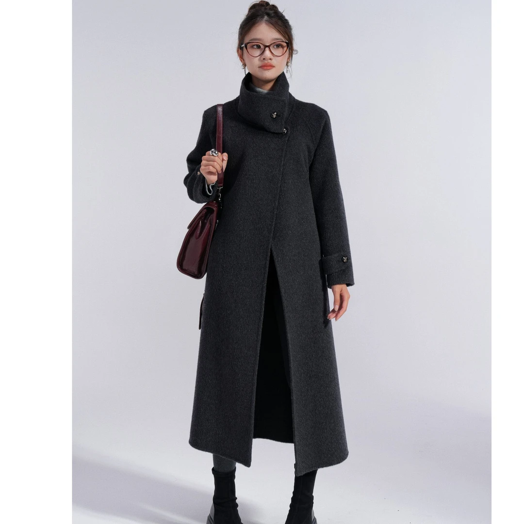 冬日暮色/co&sheng小个子定制双面羊毛大衣女外套秋冬轻奢立领