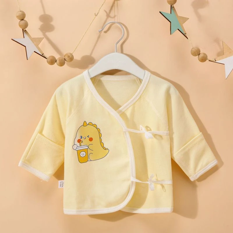 刚出生婴儿衣服半背衣0-3个月新生儿纯棉无骨婴儿上衣宝宝衣服