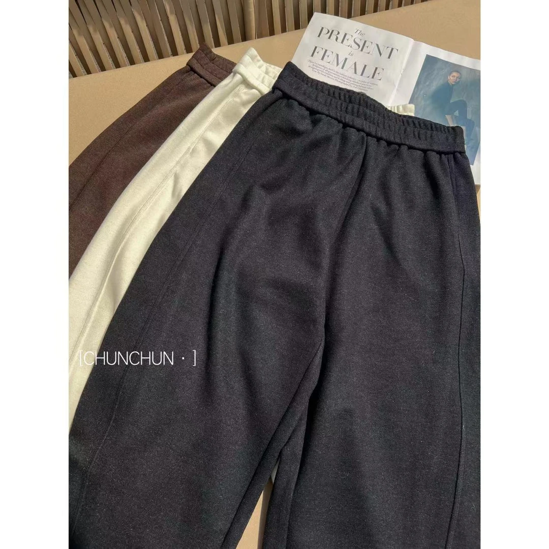 【纯纯女装】高品质极简显瘦弯刀卫裤 40560