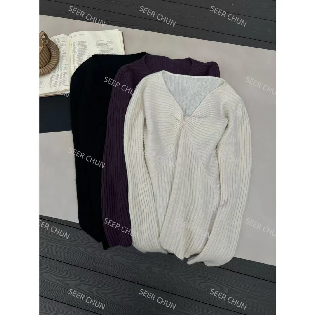 【纯纯女装】SEER CHUN 高品质设计感打底毛衣 41489