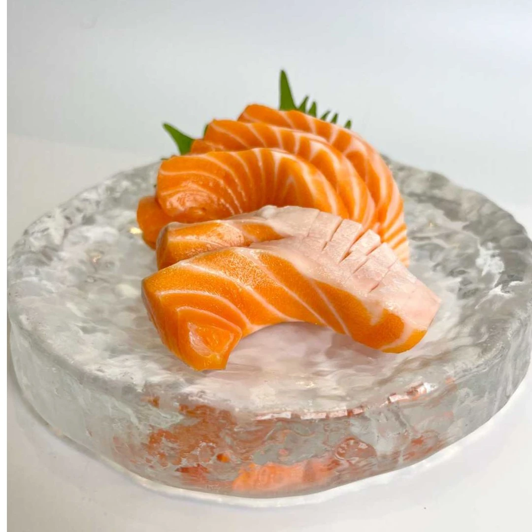 挪威三文鱼刺身（3片鱼生2片鱼腩）100g