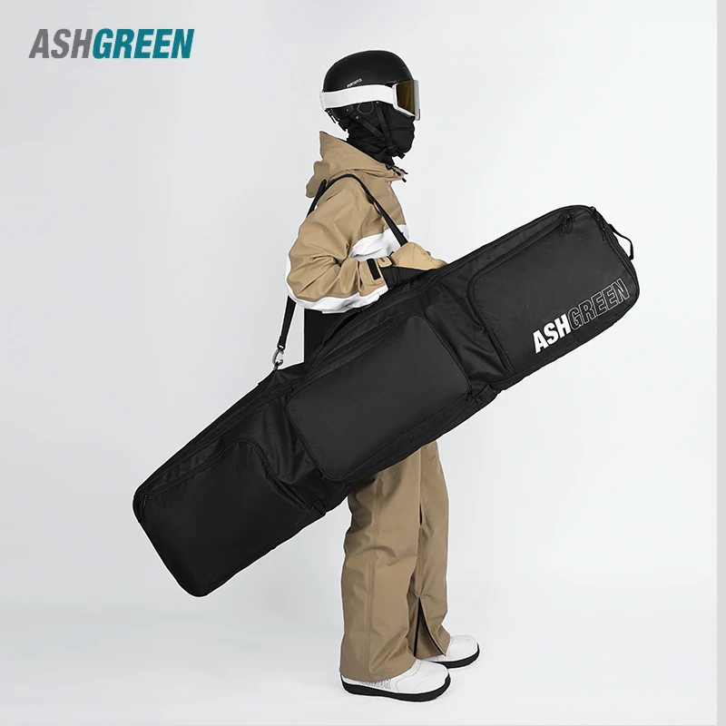 ASHGREEN滑雪板包单板大容量背包滚轮滑雪装备干湿分离雪具套装