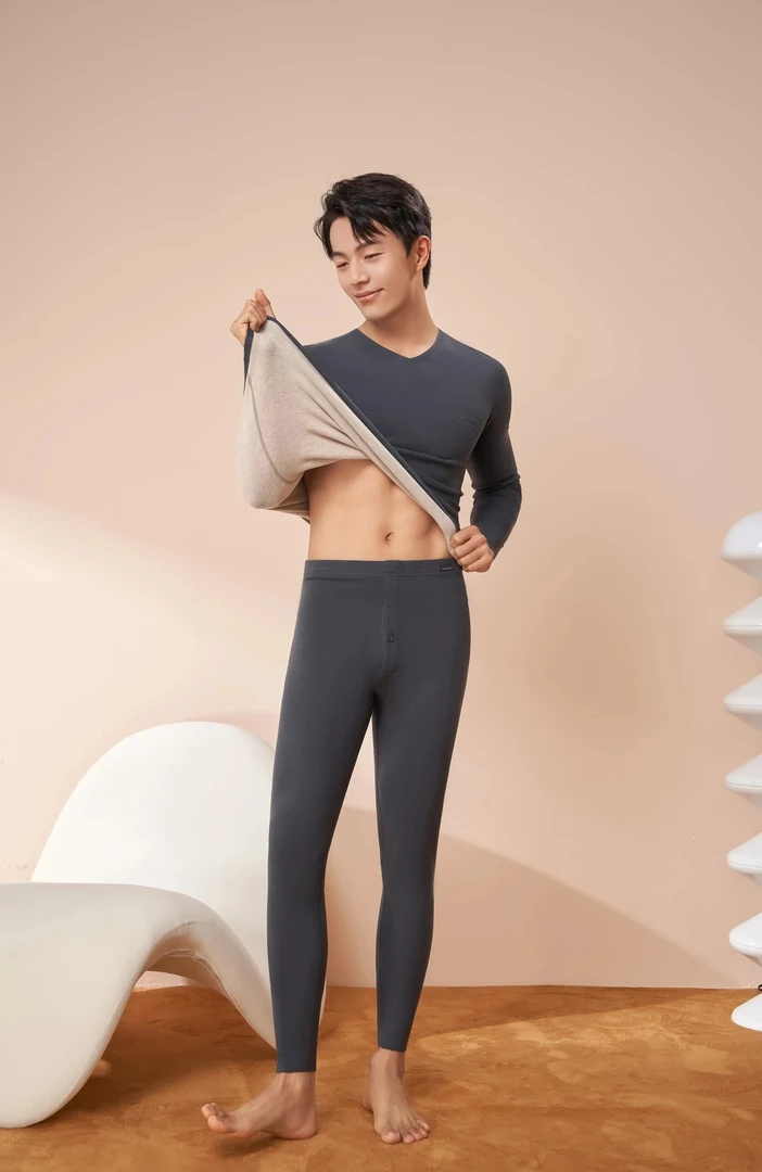 戈本仑A926-V,B926男女冬季加绒加厚蚕丝无痕保暖衣内衣套装