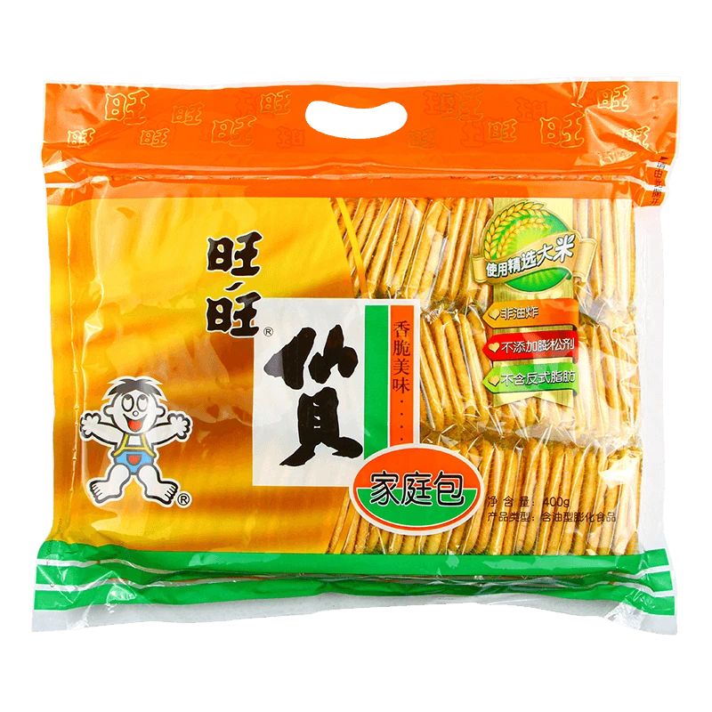 旺旺仙贝雪饼400g休闲零食小吃家庭聚会小吃食品