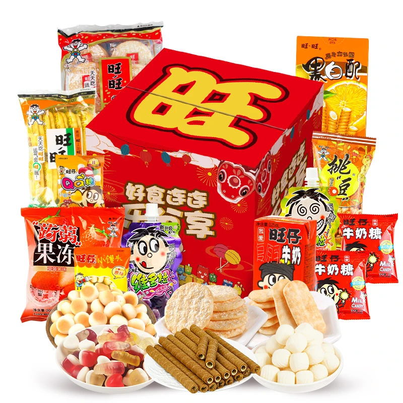旺旺零食大礼包1008g过节送礼年货囤货小零食吃