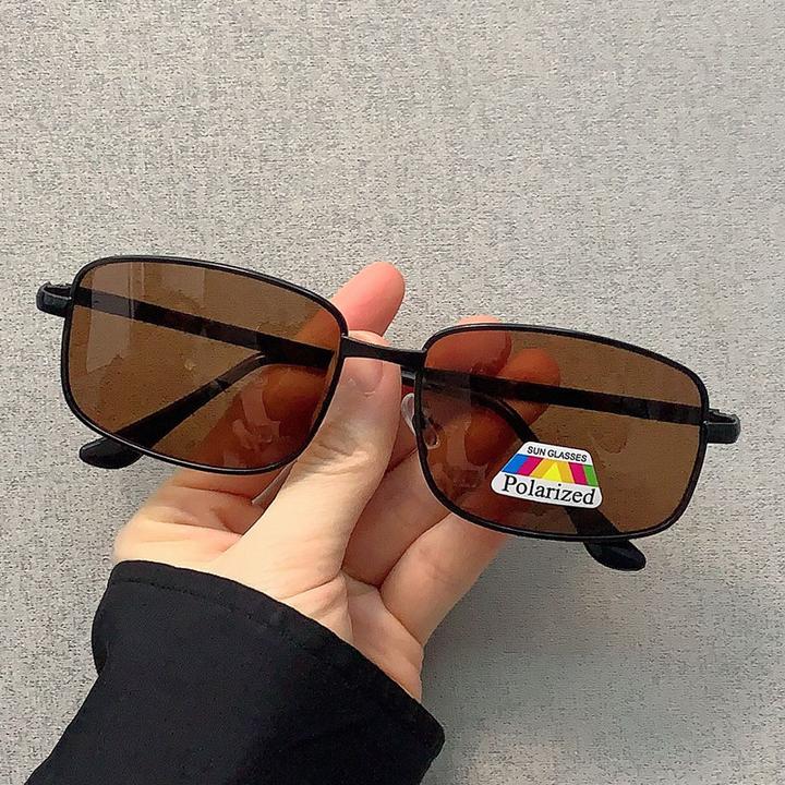 茶色墨镜男士偏光驾驶开车专用眼镜男款复古防紫外线太阳镜女圆脸