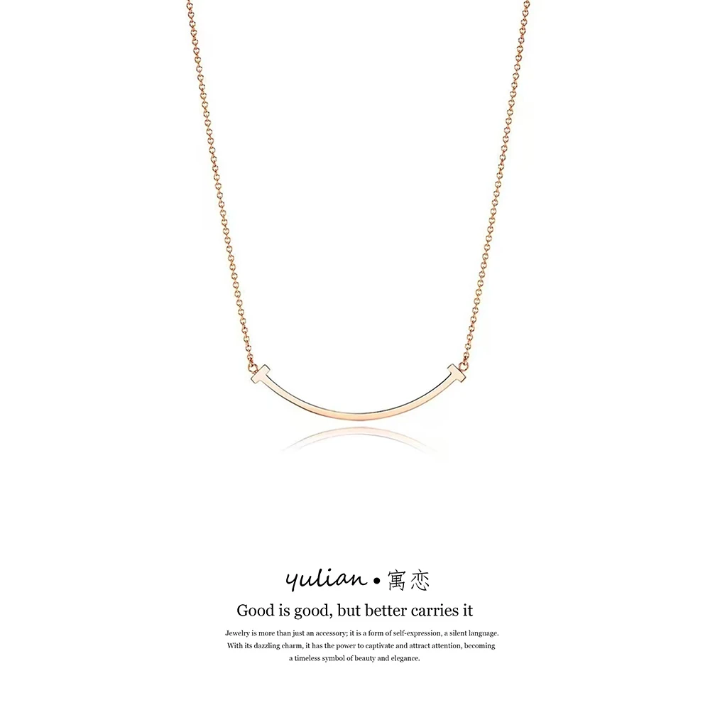 铜合金项链  YULIAN/寓恋 精致微笑项链时尚气质百搭一YL-2030