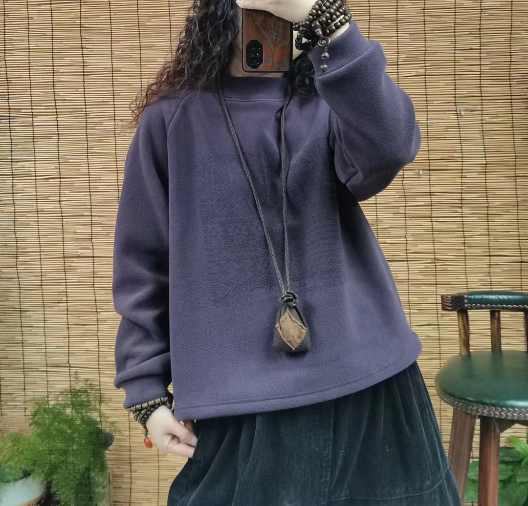 24103印民族风图案加厚卫衣（长60，90-160斤）