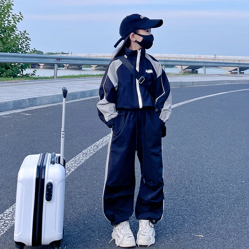 2025秋季新款女童洋气运动套装儿童韩版休闲外套裤子6-12岁爆款潮