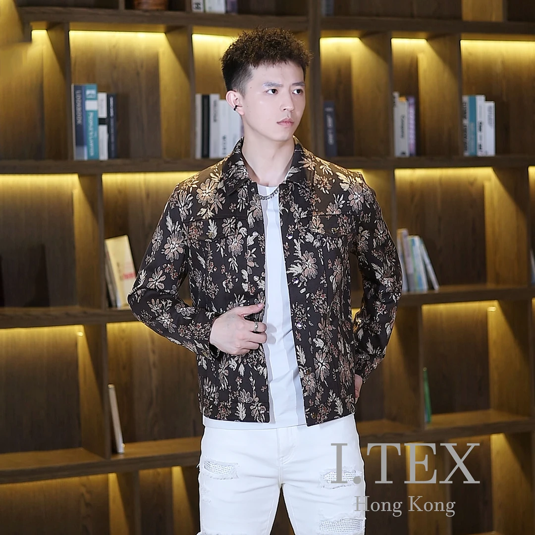I.TEX品牌/2024秋季新款男士休闲时尚潮流花朵夹克外套883011