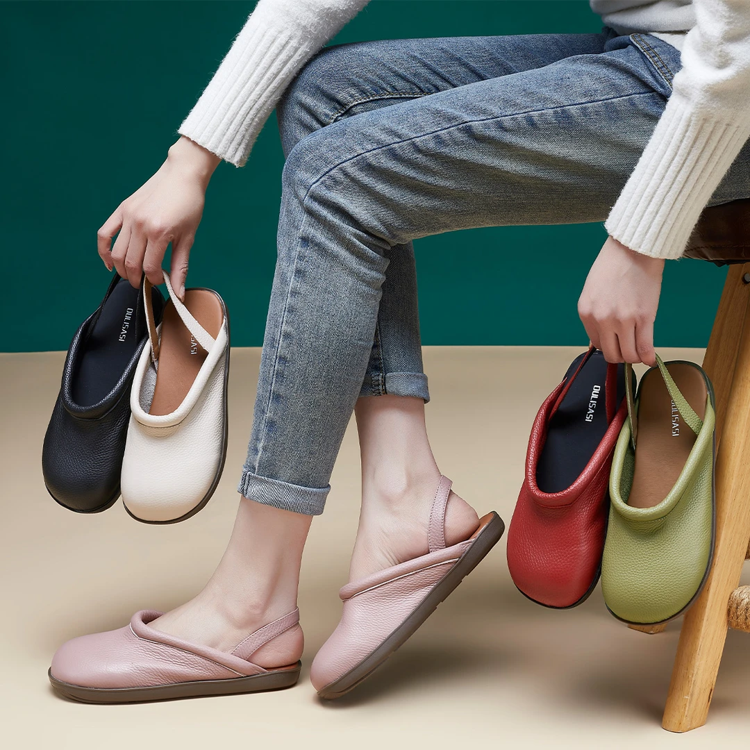 头层牛皮拖鞋2024新款软底敲软敲舒适防滑轻便女拖鞋