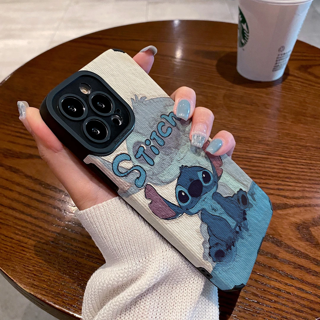 史迪仔苹果15Plus贴皮手机壳iPhone14promax个性13PRO创意12卡通