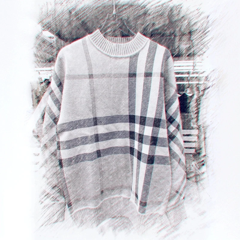 时尚圆领毛衣【杰】【B007】