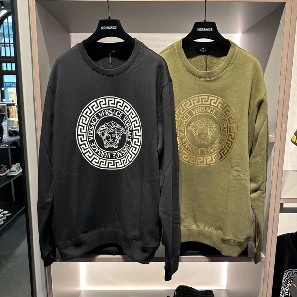 未使用 VERSACE/范思哲 范思哲男士黑色美杜莎头像长袖卫衣