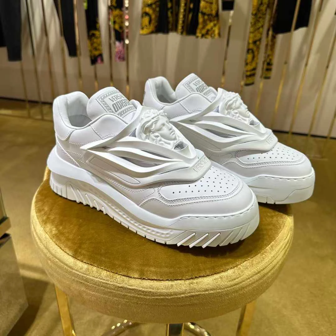 未使用 VERSACE/范思哲 男款Odissea时尚白色飞船鞋休闲鞋