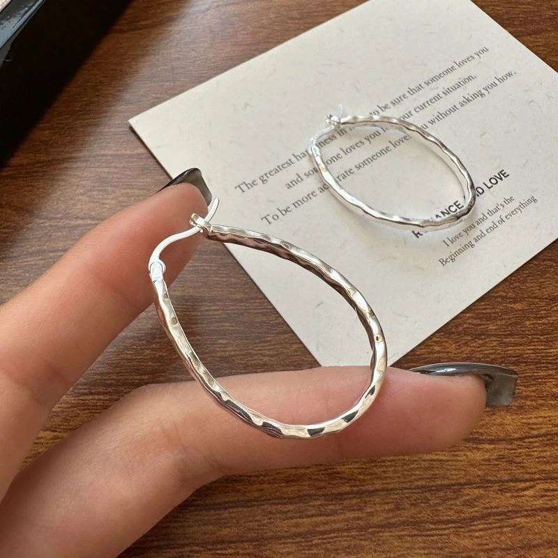 925银耳饰 闪光个性耳环韩系时尚INS风个性通勤耳饰百搭轻奢轻奢