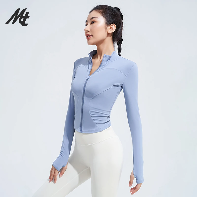 MITAOGIRL运动外套女瑜伽服长袖跑步普拉提训练健身服上衣7216