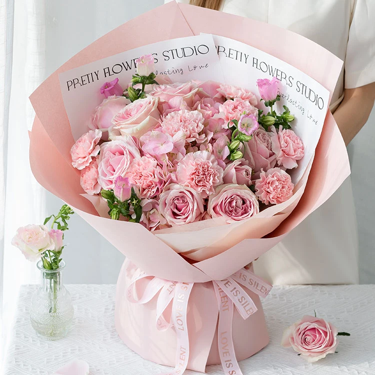鲜花同城配送 韩式系列幸福相伴粉红雪山10枝浪漫送女友老婆朋友