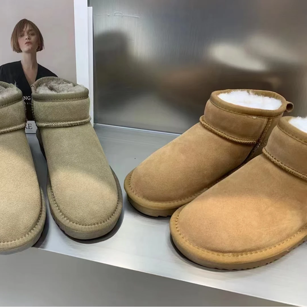 周冬雨同款~真皮版好穿又保暖雪地靴9828-2