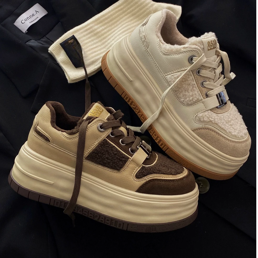 OMG！时髦爆表~厚底增高平底舒适休闲运动板鞋德训鞋百搭3028