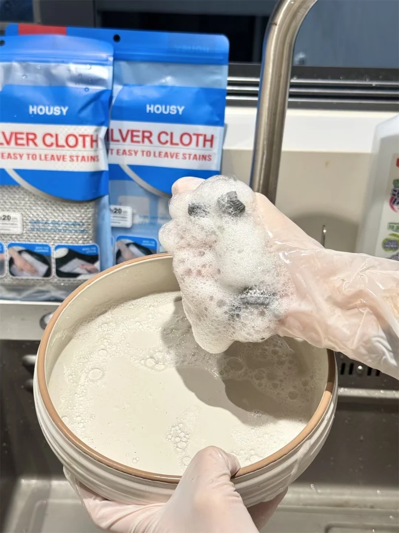 发2包！比钢丝球还好用！不粘锅可用～银丝抹布10条一包