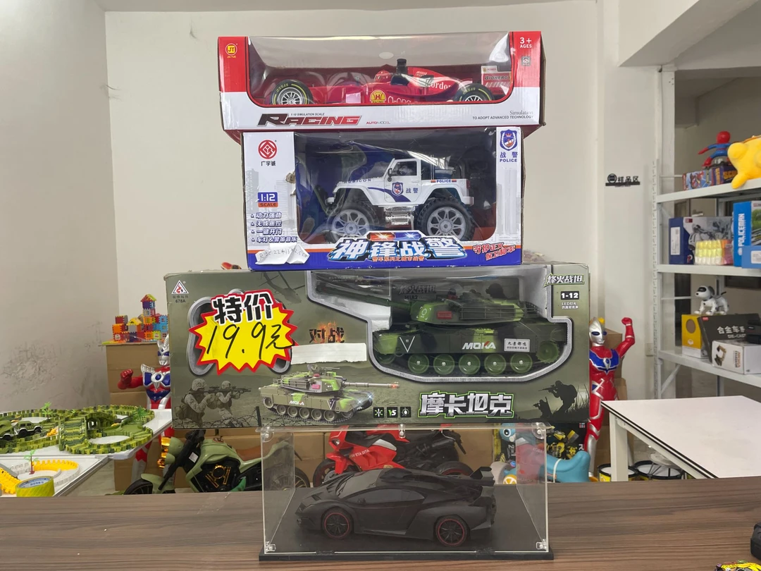 【到手4辆 无礼盒】坦克+F1赛车+兰博基尼+越野警车玩具 电商装发货
