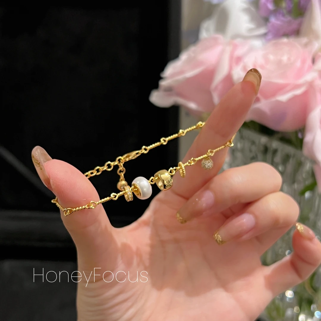 珍珠跑环手链 轻奢简约百搭小众女士手链 #9035