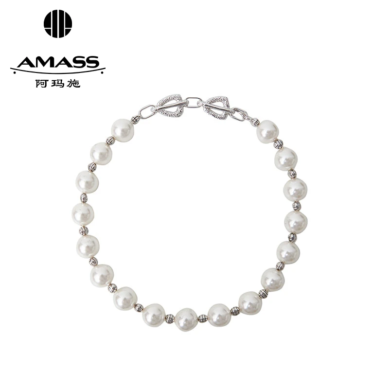 铜玻璃项链 AMASS/阿玛施新款精致复古轻奢项链造型配饰5900492