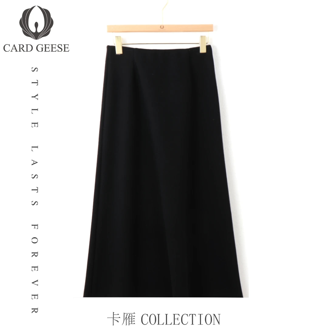 Card&Geese/卡雁春季气质显瘦羊绒半身裙MYJ-24S835-K7333